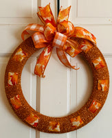 Orange Maple Leaf Wreath