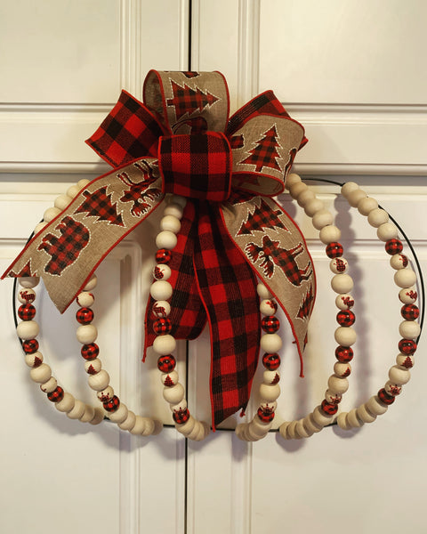 Buffalo Check Bead Wreath